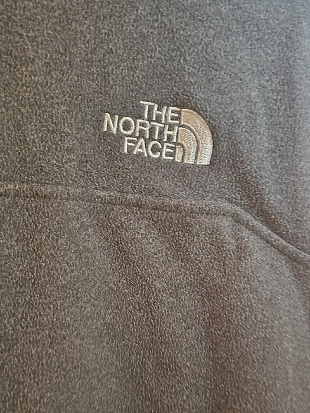 The North Face Men's Dark Gray Fleece Vest - Full Zip XL